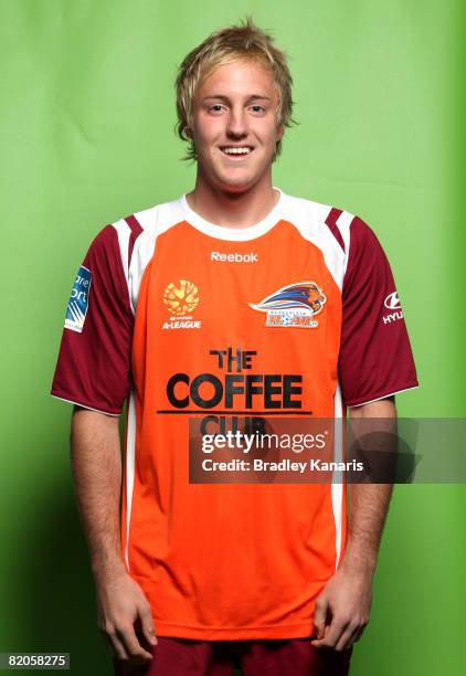 Mitch Nichols poses during the official Queensland Roar 2008/2009 Hyundai A-League portrait session at Suncorp Stadium on July 23, 2008 in Melbourne,...