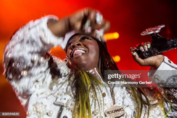 Missy Elliott performs at FYF Festival on July 21, 2017 in Los Angeles, California.