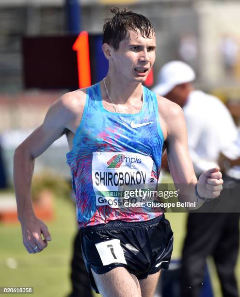 Sergejy Shirobokov of Authorized Natural Athlete wins 10000 m Race Walk Men during European Athletics U20 Championships on July 22, 2017 in Grosseto,...