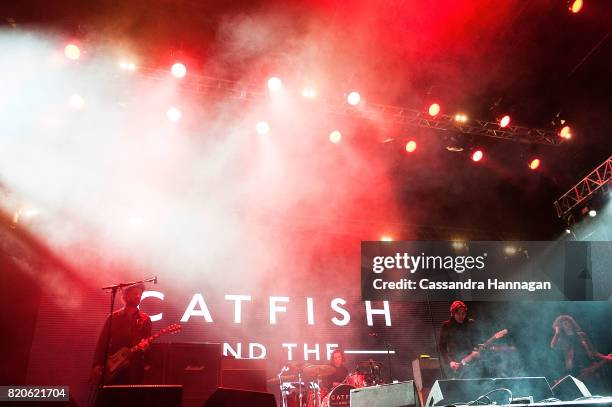 Ryan Evan "Van" McCann of the band Catfish and the Bottlemen performs during Splendour in the Grass 2017 on July 22, 2017 in Byron Bay, Australia.