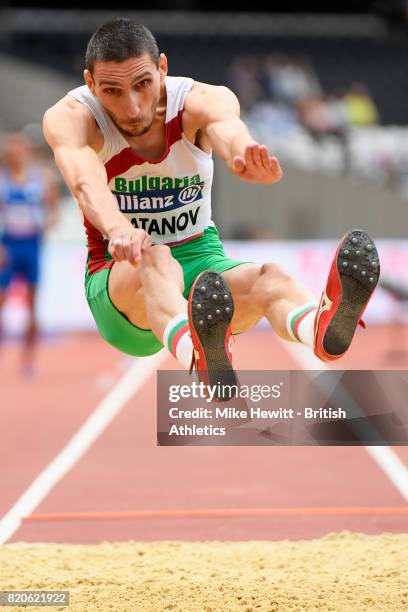 Radoslav Zlatanov of Bulgaria competes in the Mens longjump T13 final during day nine of the IPC World ParaAthletics Championships 2017 at London...