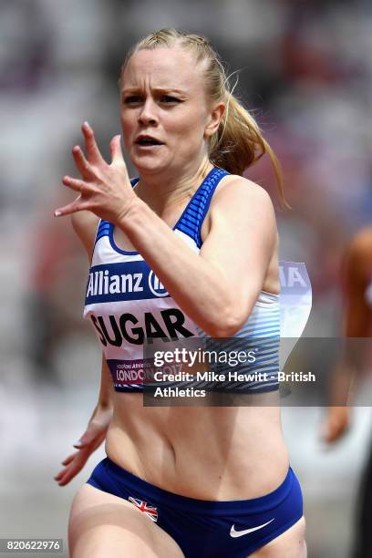 Laura Sugar of Great Britain competes in round one heat one of the Womens 200m T44 during day nine of the IPC World ParaAthletics Championships 2017...