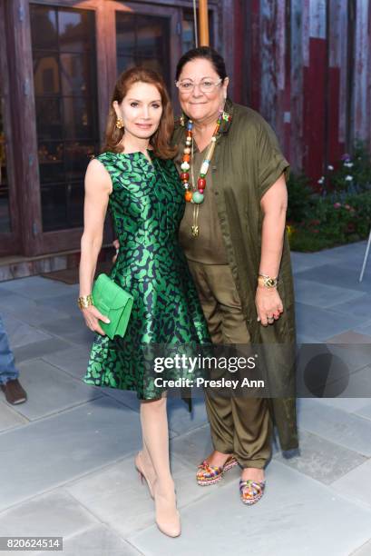 Jean Shafiroff and Fern Mallis attend Hamptons Event to Celebrate FIT at The Hornig Residence on July 21, 2017 in Water Mill, New York.