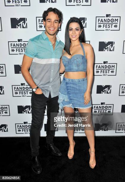 Actors Alberto Rosende and Emeraude Toubia attend MTV Fandom Fest at PETCO Park on July 21, 2017 in San Diego, California.