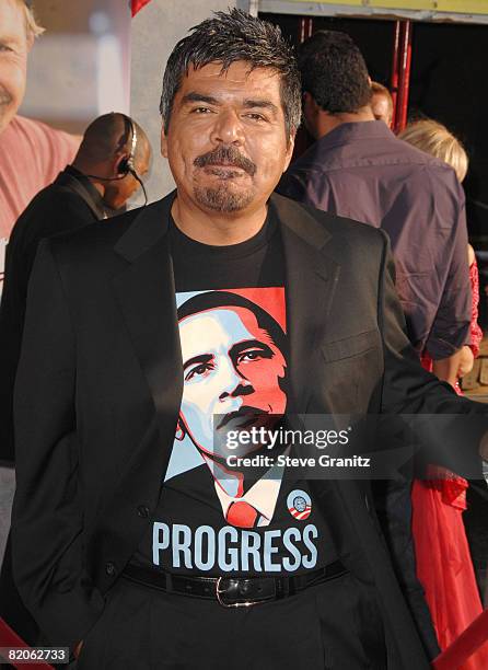 George Lopez arrives at theWorld Premiere of "Swing Vote" at the El Capitan Theatre on July 24, 2008 in Hollywood, California.