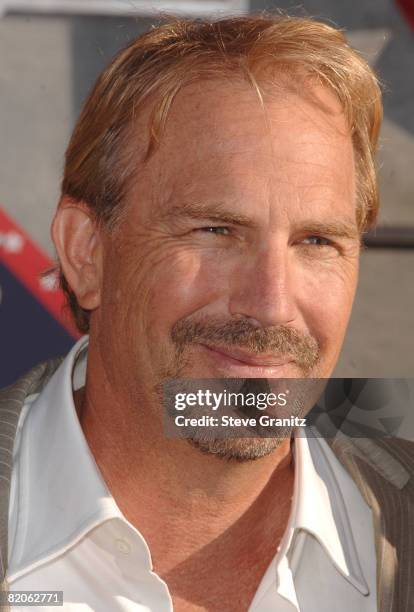 Kevin Costner arrives at theWorld Premiere of "Swing Vote" at the El Capitan Theatre on July 24, 2008 in Hollywood, California.