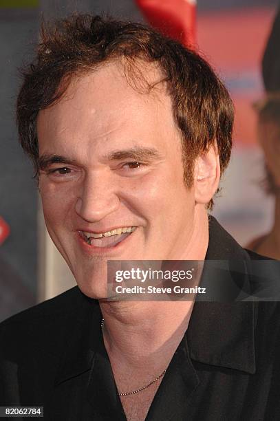 Quentin Tarantino arrives at theWorld Premiere of "Swing Vote" at the El Capitan Theatre on July 24, 2008 in Hollywood, California.