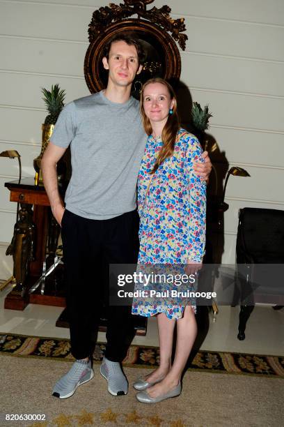 Semyon Chudin and Alvina Chudin attend Youth America Grand Prix Jewels 50th Anniversary Celebration at Home of Susan Gutfreund on July 21, 2017 in...