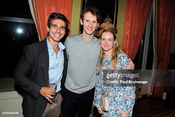 Joaquin De Luz, Semyon Chudin and Alvina Chudin attend Youth America Grand Prix Jewels 50th Anniversary Celebration at Home of Susan Gutfreund on...