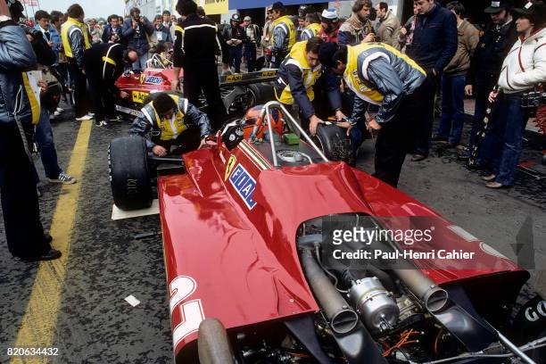 Gilles Villeneuve, Didier Pironi, Ferrari 126C2, Grand Prix of Belgium, Zolder, 08 May 1982.