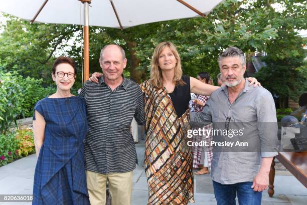 Terrie Sultan, Christopher Frnech, Corinne Erni and Michael Bryan attend Hamptons Event to Celebrate FIT at The Hornig Residence on July 21, 2017 in...