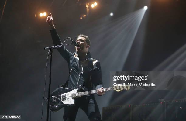 Mike Kerr of Royal Blood performs during Splendour in the Grass 2017 on July 22, 2017 in Byron Bay, Australia.