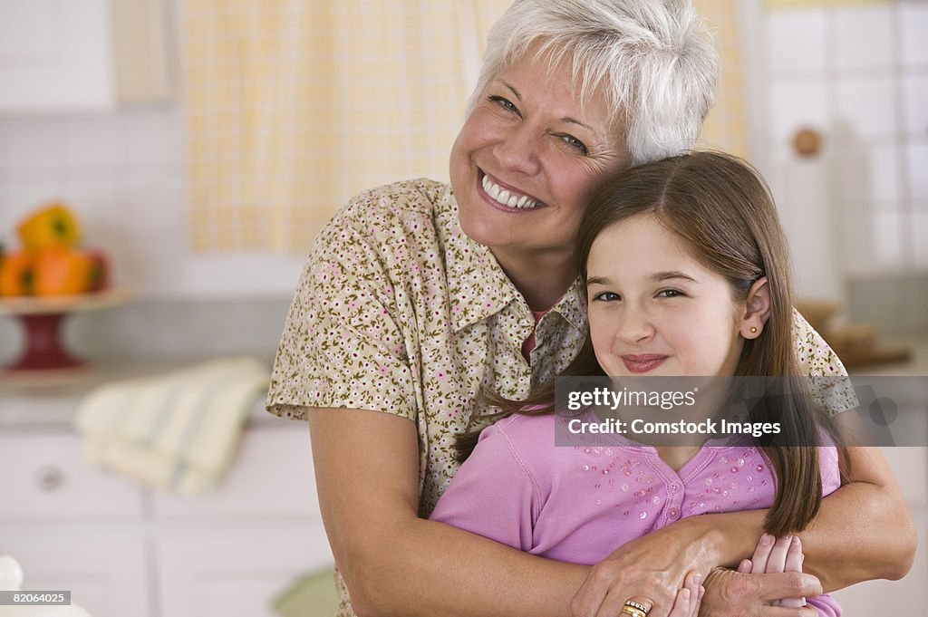 Grandmother and granddaughter