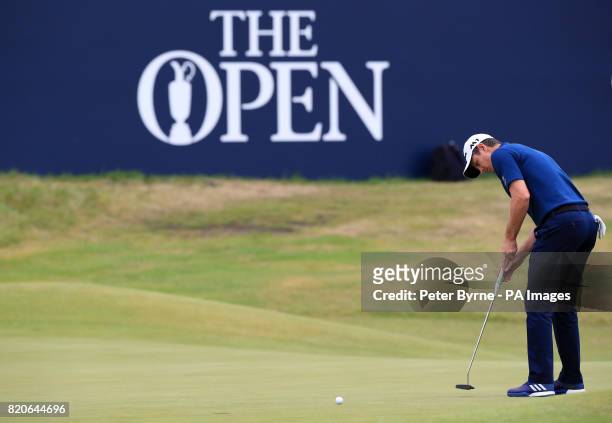 England's Justin Rose on the 18th during day three of The Open Championship 2017 at Royal Birkdale Golf Club, Southport.