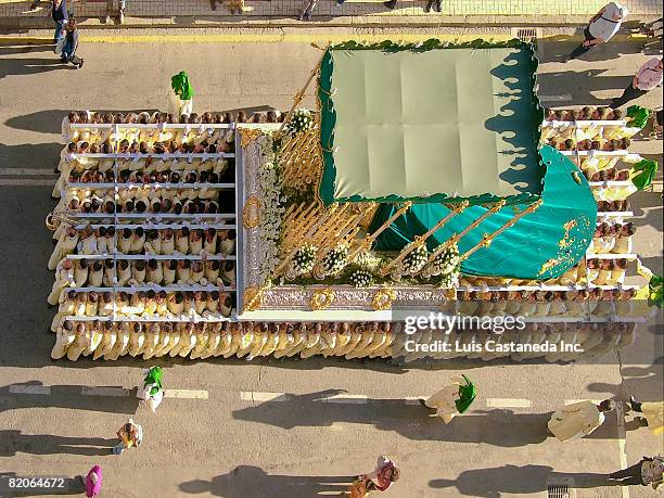 chariot.the holy week. procession. malaga. spain - festival float stock pictures, royalty-free photos & images
