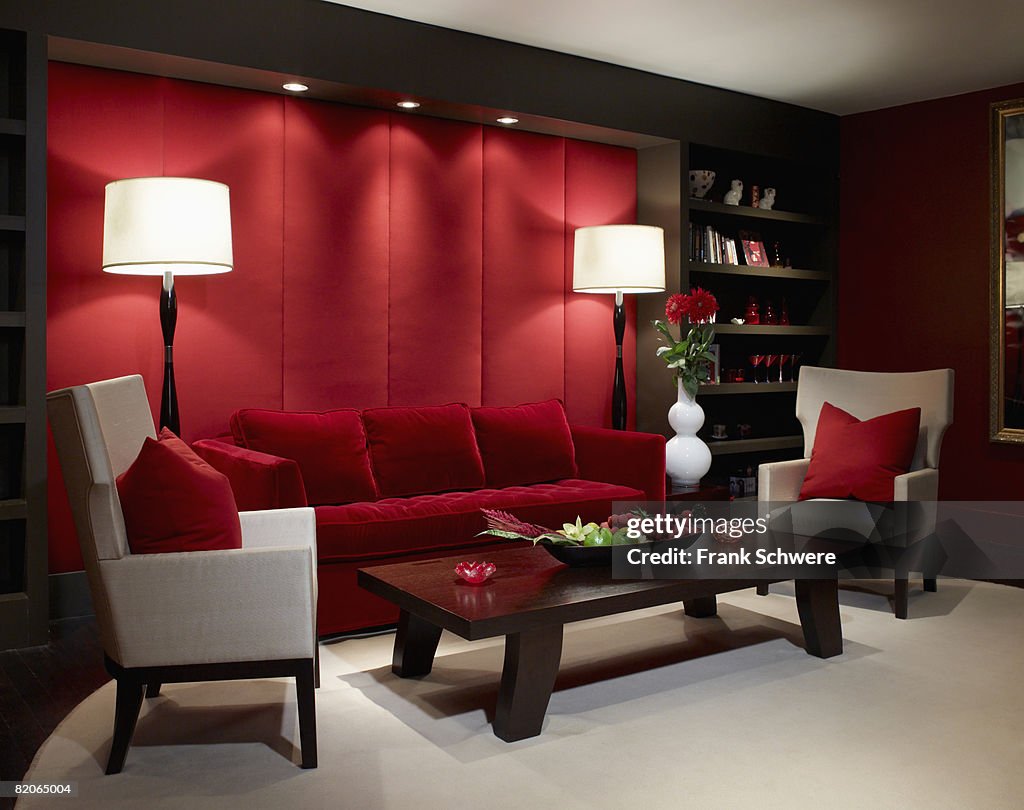 Luxury living room in New York City apartment.