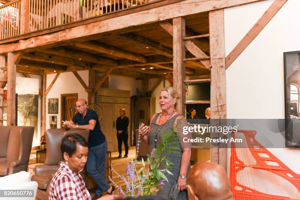 Emme attends Hamptons Event to Celebrate FIT at The Hornig Residence on July 21, 2017 in Water Mill, New York.