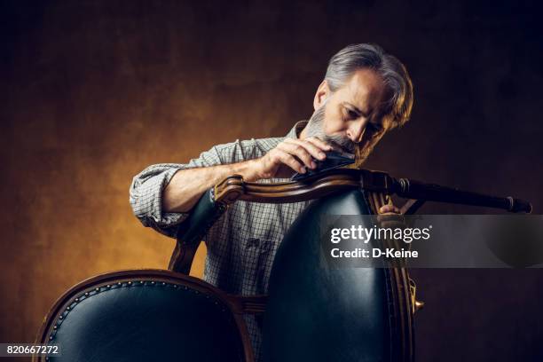 carpenter - polishing furniture stock pictures, royalty-free photos & images