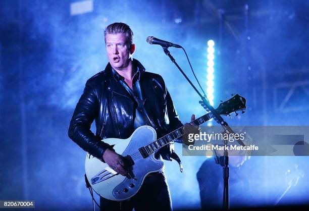 Josh Homme of Queens of The Stone Age performs during Splendour in the Grass 2017 on July 22, 2017 in Byron Bay, Australia.