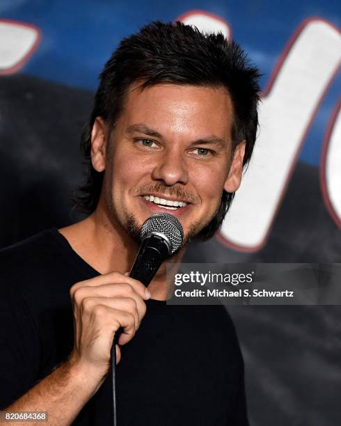 Comedian Theo Von performs during his appearance at The Ice House Comedy Club on July 21, 2017 in Pasadena, California.