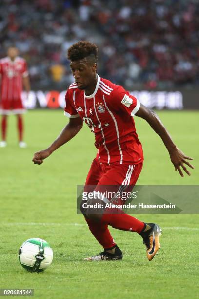 Kingsley Coman of Muenchen runs with the ball during the International Champions Cup Shenzen 2017 match between Bayern Muenchen and AC Milan at on...