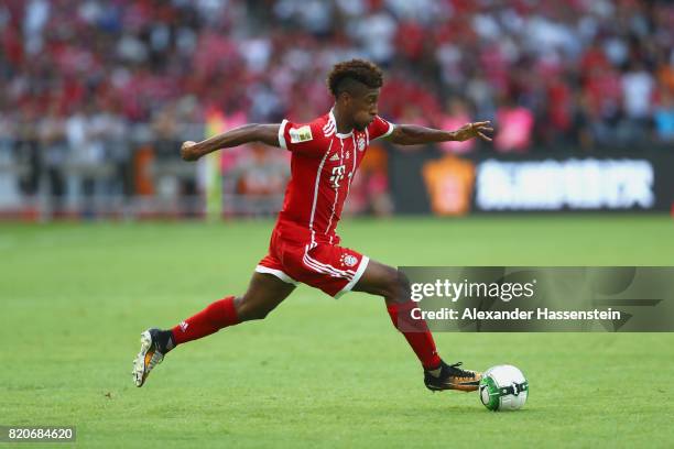 Kingsley Coman of Muenchen runs with the ball during the International Champions Cup Shenzen 2017 match between Bayern Muenchen and AC Milan at on...