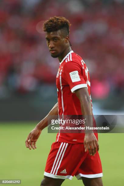 Kingsley Coman of Muenchen looks on during the International Champions Cup Shenzen 2017 match between Bayern Muenchen and AC Milan at on July 22,...