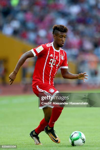 Kingsley Coman of Muenchen runs with the ball during the International Champions Cup Shenzen 2017 match between Bayern Muenchen and AC Milan at on...