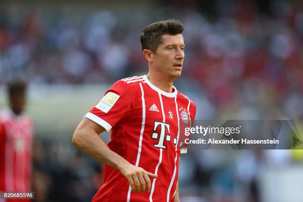 Robert Lewandowski of Muenchen looks on during the International Champions Cup Shenzen 2017 match between Bayern Muenchen and AC Milan at on July 22,...
