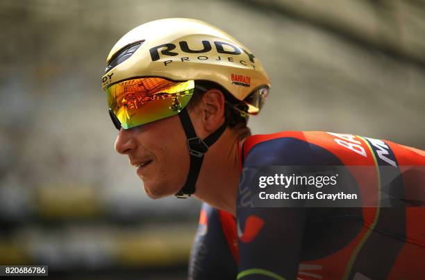 Janez Brajkovic of Slovakia and Bahrain - Merida looks on ahead of stage twenty of Le Tour de France 2017 on July 22, 2017 in Marseille, France.