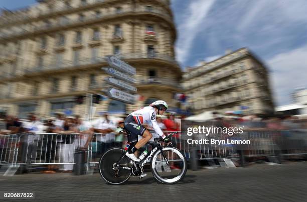 Edvald Boasson Hagen of Norway and Team Dimension Data in action during stage twenty of Le Tour de France 2017 on July 22, 2017 in Marseille, France.