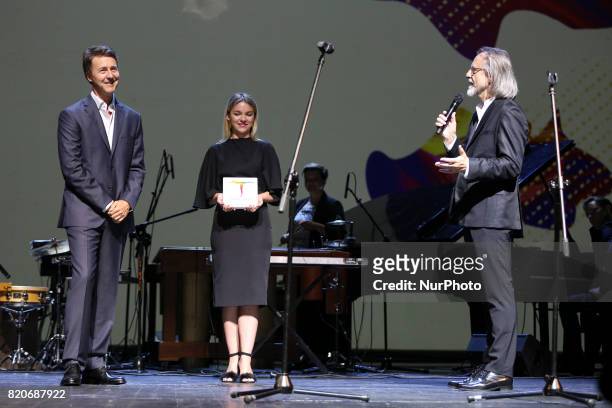 American actor Edward Norton receives Transatlantyk Glocal Hero Award at the 7th Transatlantyk Film Festival in Lodz, Poland on 21 July , 2017.