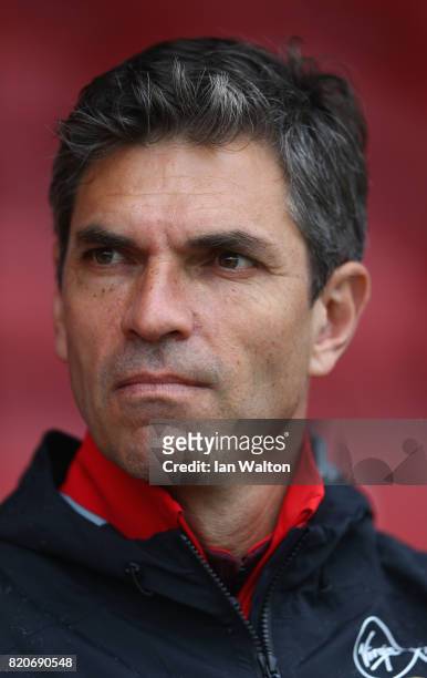 Southampton manager Mauricio Pellegrino looks on durin the Pre Season Friendly match between Brentford and Southampton at Griffin Park on July 22,...