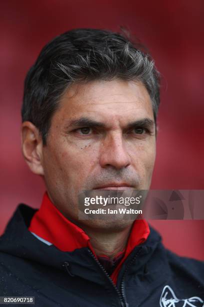 Southampton manager Mauricio Pellegrino looks on durin the Pre Season Friendly match between Brentford and Southampton at Griffin Park on July 22,...