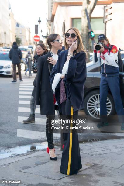 Model and Actress Olivia Palermo wears Joseph trousers on day 3 during Paris Fashion Week Autumn/Winter 2017/18 on March 2, 2017 in Paris, France.