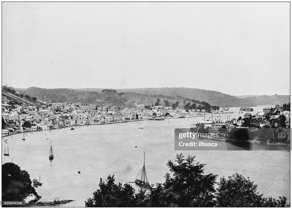 Antique photograph of seaside towns of Great Britain and Ireland: Dartmouth