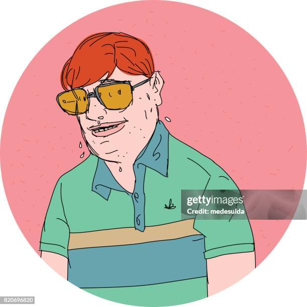 sketch man - psycho graphics stock illustrations