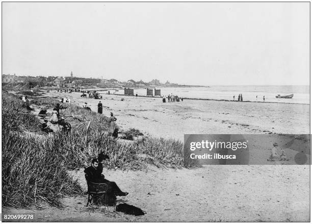 antique photograph of seaside towns of great britain and ireland: carnoustie - ireland landscape stock illustrations