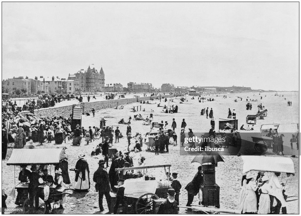 Antique photograph of seaside towns of Great Britain and Ireland: Weston super mare