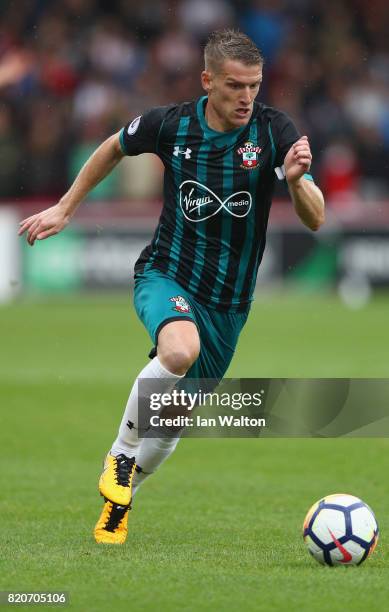 Steven Davis of Southampton during the Pre Season Friendly match between Brentford and Southampton at Griffin Park on July 22, 2017 in Brentford,...