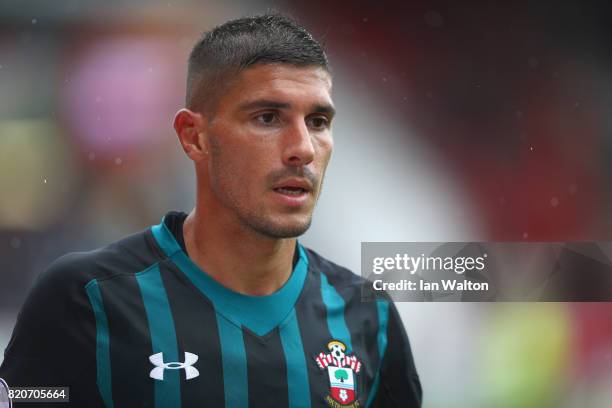 Jeremy Pied of Southampton during the Pre Season Friendly match between Brentford and Southampton at Griffin Park on July 22, 2017 in Brentford,...