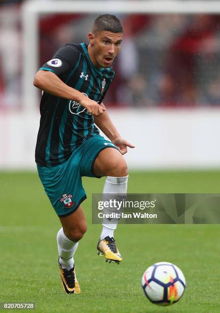 Jeremy Pied of Southampton during the Pre Season Friendly match between Brentford and Southampton at Griffin Park on July 22, 2017 in Brentford,...