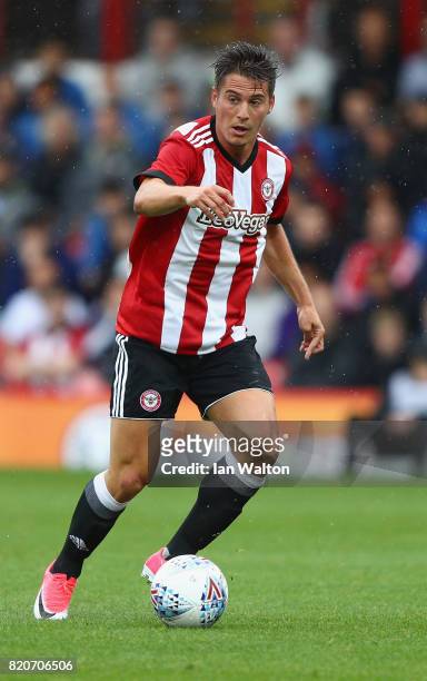 Sergi Canos of Brentford during the Pre Season Friendly match between Brentford and Southampton at Griffin Park on July 22, 2017 in Brentford,...