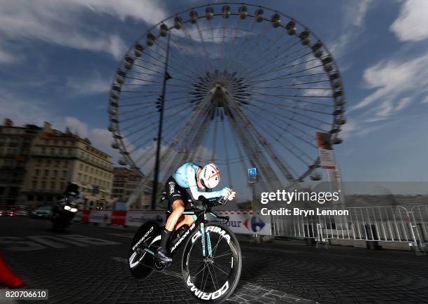Fabio Aru of Italy and Astana Pro Team in action during stage twenty of Le Tour de France 2017 on July 22, 2017 in Marseille, France.