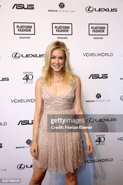 Nina Ensmann attends the 3D Fashion Presented By Lexus/Voxelworld show during Platform Fashion July 2017 at Areal Boehler on July 22, 2017 in...