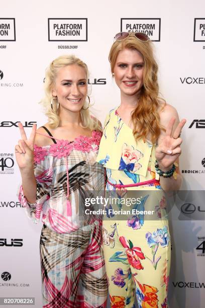 Nina Bauer and Veit Alex attend the 3D Fashion Presented By Lexus/Voxelworld show during Platform Fashion July 2017 at Areal Boehler on July 22, 2017...