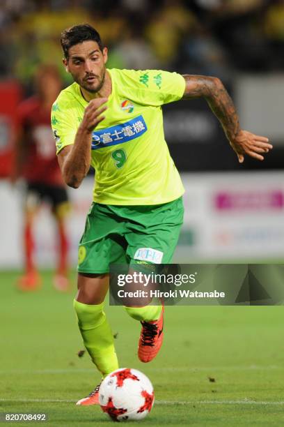 Joaquin Larrivey of JEF United Chiba in action during the J.League J2 match between JEF United Chiba and Zweigen Kanazawa at Fukuda Denshi Arena on...