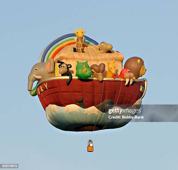 Sunset Mass Ascension of 125 Balloons at the 2008 Quick Chek New Jersey Festival of Ballooning at Solberg Airport on July 25, 2008 in Readington, New...