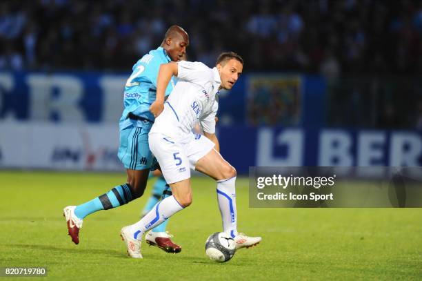 Charles KABORE / Dariusz DUDKA - - Auxerre / Marseille - 35eme journee de Ligue 1 - Stade de l'Abbe Deschamps - Auxerre,