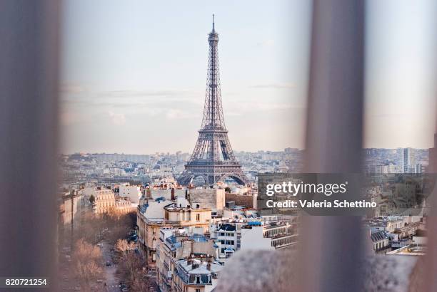 eiffel tower, france - eiffel tower paris stock-fotos und bilder